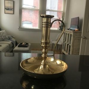 Brass taper candlestick holder